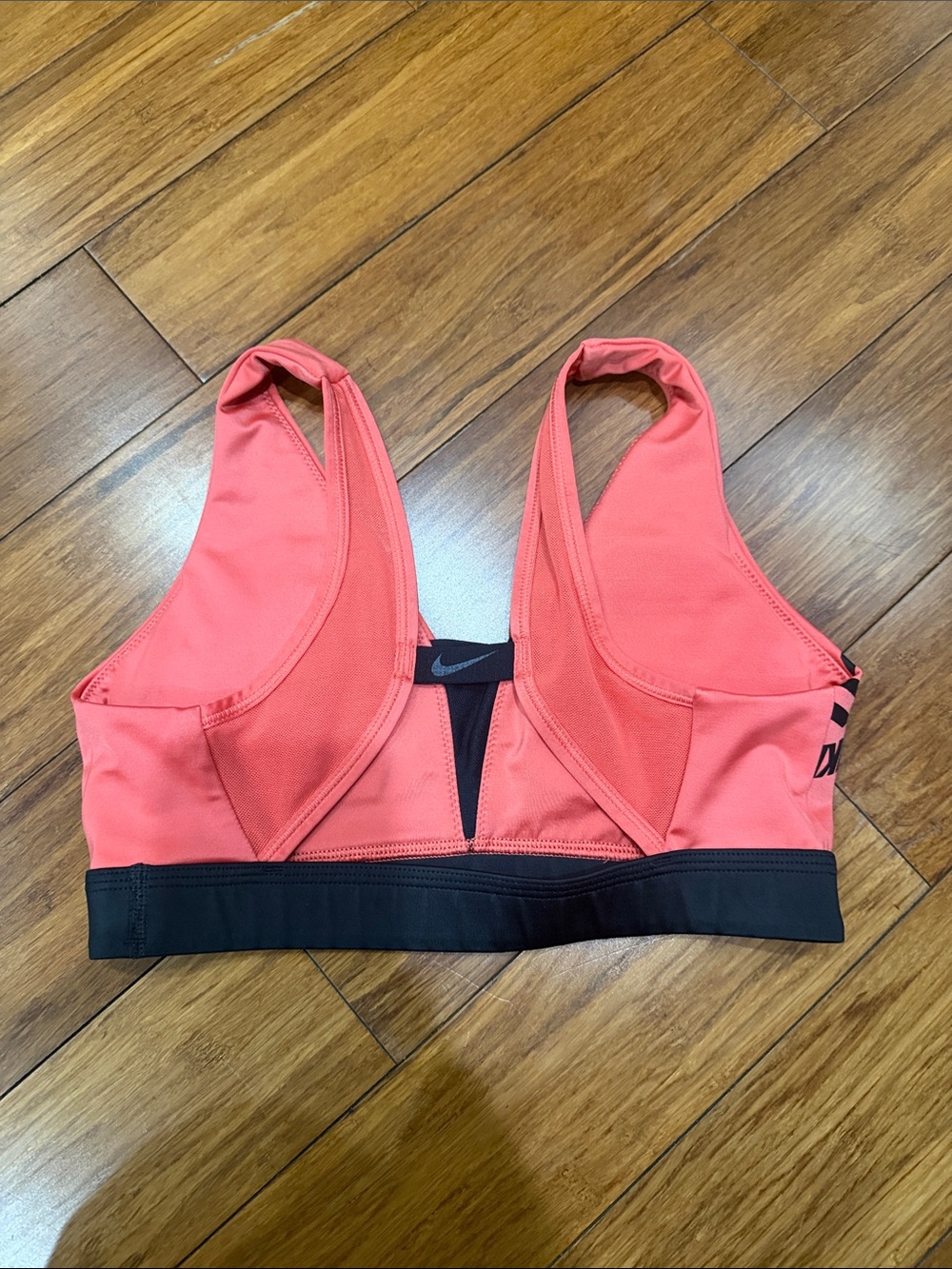 Nike Coral and Black Sports Bra Top S - Picture 2 of 3